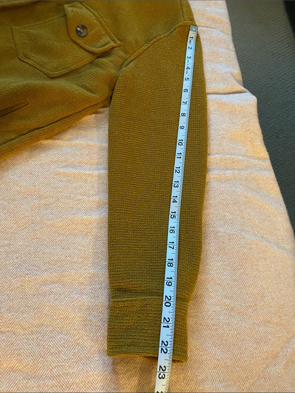 Design Lab Lord & Taylor Mustard Button-Up Shacket - Picture 10 of 10